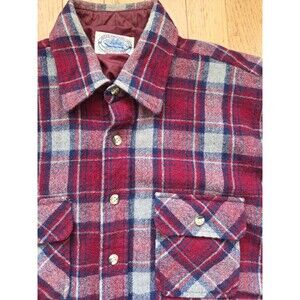 Vintage Peter Hankins NYC Wool Blend Flannel Button Down Shirt M